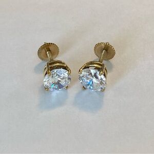 Faux diamond stud earrings